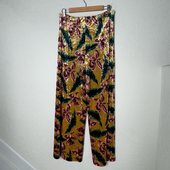 Scotch & Soda Maison Scotch Aloha Hula Velour Wide Leg Pants Sz M Multicolor - Picture 2 of 15